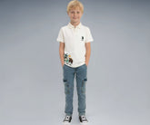 USPA Kids Boys Brand Embroidered Polo Shirt (UKTSH2336_Off White_4-5 Years)