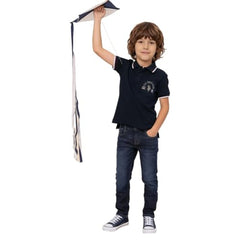 USPA Kids Boys Graphic Brand Printed Regular Fit Polo Shirt (UKTSH2365_Navy_8-9 Years)