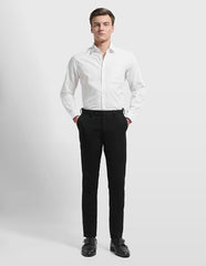 Arrow men's slim fit textured formal shirt with subtle pattern, long sleeves, and classic collar, ideal for office or formal occasions.