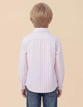USPA Kids Boys Vertical Striped Oxford Shirt (UKSHT1981_Pink_13-14Y) - Goyalsons ShopMax