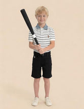 USPA Kids Boys Regular Fit Solid Shorts (UKSRT0575_Black_2-3 Years)