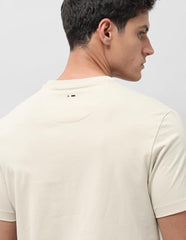 U.S. Polo Assn. Denim Co. Men's Graphic Brand Printed Slim Fit T-Shirt (UDTSH4021_Beige_L)