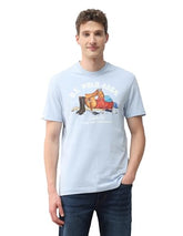 U.S. Polo Assn. Denim Co. Men's Graphic Brand Printed Slim Fit T-Shirt (UDTSH4077_Blue_L)