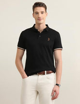 U.S.Polo Association men's self-design vertical striped Sotogrande polo shirt, long sleeve, casual upper T-shirt for men.