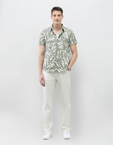 U.S. Polo Assn. Denim Co. Men's Tropical Printed Motel On The Coast Shirt
