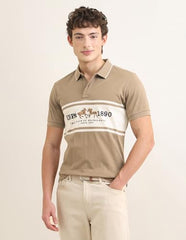 U.S.Polo Association Men's Sotogrande Brand Embroidered Polo Shirt (USTSH3439_Brown_3XL)