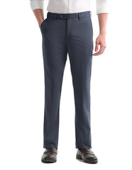 Arrow Men's Solid Regular Fit Trousers