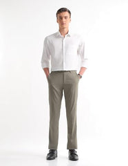Arrow Men's Solid Regular Fit Trousers