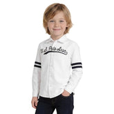 USPA Kids Boys Brand Printed Oxford Shirt (UKSHT1924_White_9-10 Years)