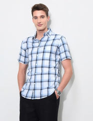 U.S.Polo Association Men's White Harbour Tartan Checked Shirt