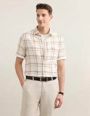 U.S.Polo Association Men's Windowpane Checked Sotogrande Shirt