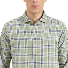 United Colors of Benetton Regular Fit Semi-Cutaway Collar Checked Shirt