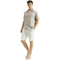 United Colors of Benetton Comfort Fit Solid Mid Rise Shorts (Size: 36) - 26P4DCSB0001I901 White