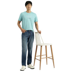 United Colors of Benetton Solid Straight Fit Mid Wash Classic Jeans