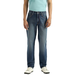 United Colors of Benetton Solid Straight Fit Mid Wash Classic Jeans
