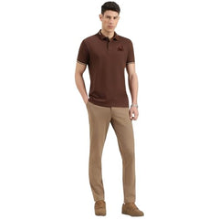 United Colors of Benetton Regular Fit Polo Neck Solid T-Shirt (Size : 2XL) - 26P3E79J7777IDC2 Brown