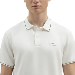 United Colors of Benetton Relaxed Fit Polo Neck Solid T-Shirt (Size : 3XL) - 26P3ZSCJ3048I101 White