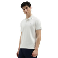 United Colors of Benetton Relaxed Fit Polo Neck Solid T-Shirt (Size : 3XL) - 26P3ZSCJ3048I101 White