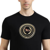 United Colors of Benetton Regular Fit Round Neck Graphic Print Tshirt (Size : EL) - 26P3M89J3524I100 Black