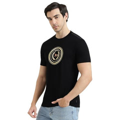 United Colors of Benetton Regular Fit Round Neck Graphic Print Tshirt (Size : EL) - 26P3M89J3524I100 Black