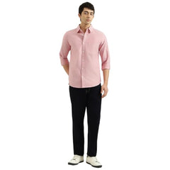 United Colors of Benetton Regular Fit Button Down Solid Oxford Chambrey Shirt
