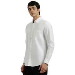 United Colors of Benetton Regular Fit Button Down Solid Oxford Chambrey Shirt