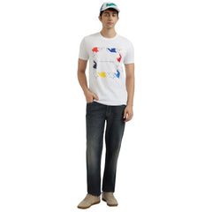 United Colors of Benetton Solid Straight Fit Vintage Tinted Wash Jeans