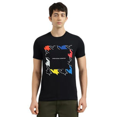 United Colors of Benetton Regular Fit Crew Neck Houndstooth Jersey T-Shirt