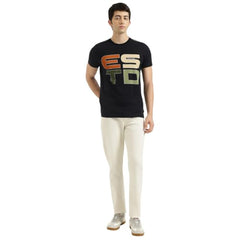 United Colors of Benetton Relaxed Fit Crew Neck Typography Estd Jersey T-Shirt