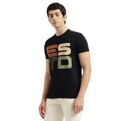 United Colors of Benetton Relaxed Fit Crew Neck Typography Estd Jersey T-Shirt