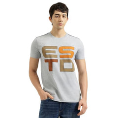 United Colors of Benetton Relaxed Fit Crew Neck Typography Estd Jersey T-Shirt