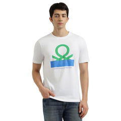 United Colors of Benetton Relaxed Fit Crew Neck Printed Logo T-Shirt