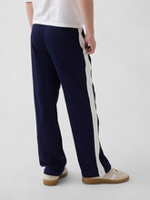 Boys' Color Block Mid Waist Track Pants Trousers, Navy, S