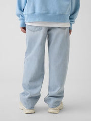 Kids' Solid Relaxed Regular Casual Jeans, LT. Blue, S