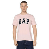 Men's Logo Print Slim Crew Neck T-Shirt, Lt. Pink, L