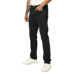 Mens Mid-Wash Slim-Fit Jeans, Black, 36