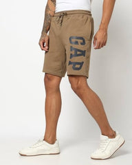 Men's Logo Print Mid Rise Shorts