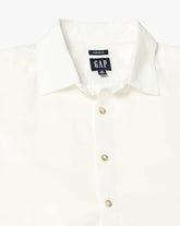 Men's Spread Collar Shirt, Off White, M