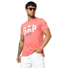 Men's Logo Print Crew Neck Slim T-Shirt