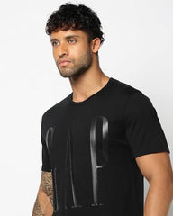 Men's Logo Print Slim Crew Neck T-Shirt