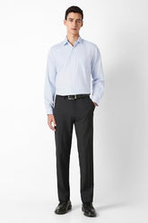 Men Light Blue Textured Full Sleeves Formal Shirt