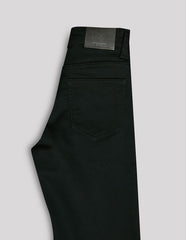 RUFF Solid Cotton Poly Jeans | Full Length | Fixed Waist | Regular Fit | Casual Wear Black
