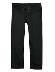 RUFF Solid Cotton Poly Jeans | Full Length | Round Elastic | Regular Fit | Casual Wear Black