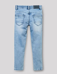 RUFF Solid Cotton Poly Jeans | Full Length | Fixed Waist | Regular Fit | Casual Wear Stone