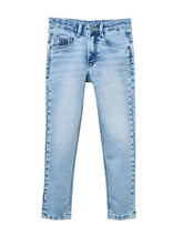 RUFF Solid Cotton Poly Jeans | Full Length | Fixed Waist | Regular Fit | Casual Wear Stone