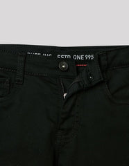 RUFF Solid Cotton Poly Jeans | Full Length | Fixed Waist | Regular Fit | Casual Wear Black