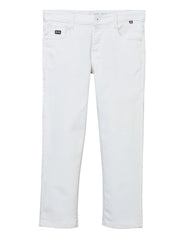 RUFF Solid Cotton Poly Jeans | Full Length | Fixed Waist | Regular Fit | Casual Wear White