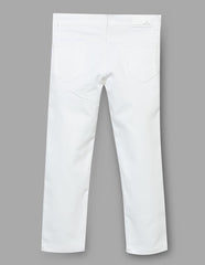RUFF Solid Cotton Poly Jeans | Full Length | Fixed Waist | Regular Fit | Casual Wear White