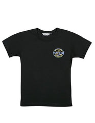 RUFF Printed Cotton T-Shirt | Round Neck | Half Sleeves | Regular Fit | Casual Wear Black