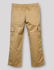 RUFF Solid Cotton Trouser | Full Length | Round Elastic | Regular Fit | Casual Wear Khaki